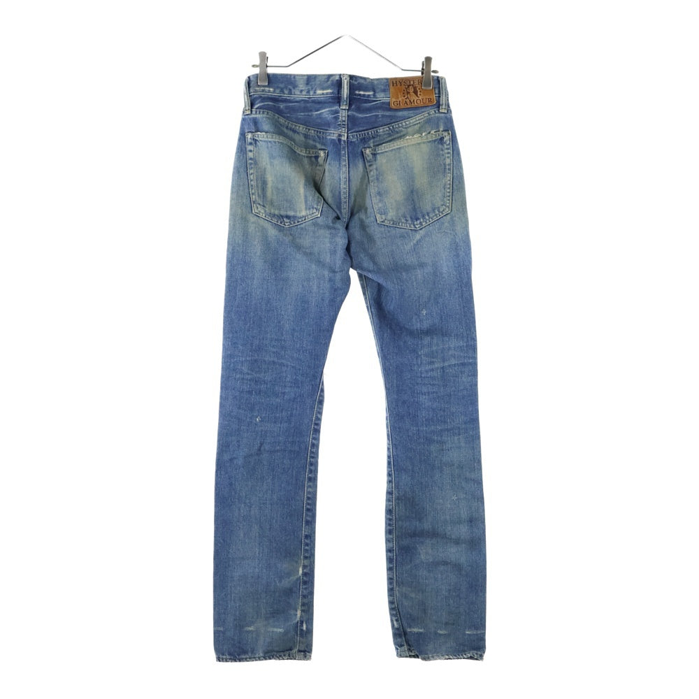 HYSTERIC GLAMOUR(ヒステリックグラマー) 15SS 0243AP17 SP加工 小窓リメイク デニム パンツ インディゴ