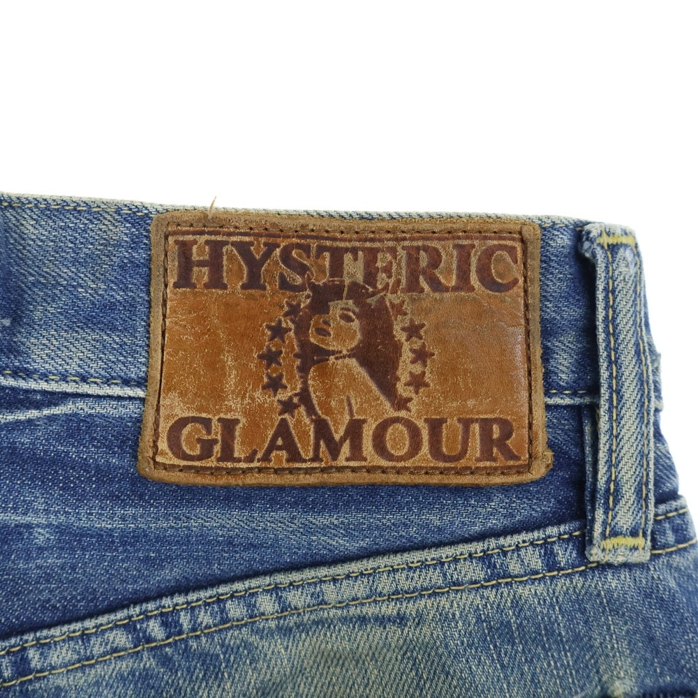 HYSTERIC GLAMOUR(ヒステリックグラマー) 15SS 0243AP17 SP加工 小窓リメイク デニム パンツ インディゴ