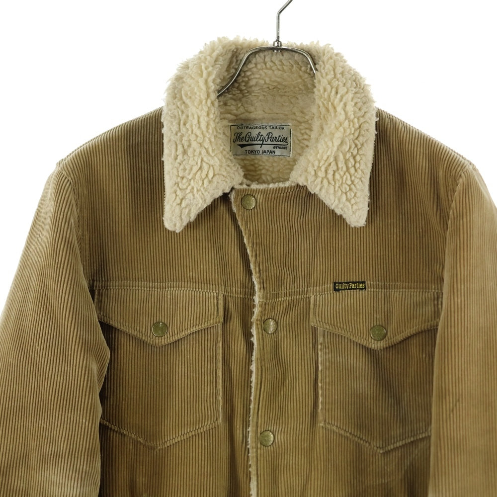 WACKO MARIA(ワコマリア) 15AW CORDUROY BOA RANCHER JACKET コーデュロイ ボアジャケット アウター ベージュ