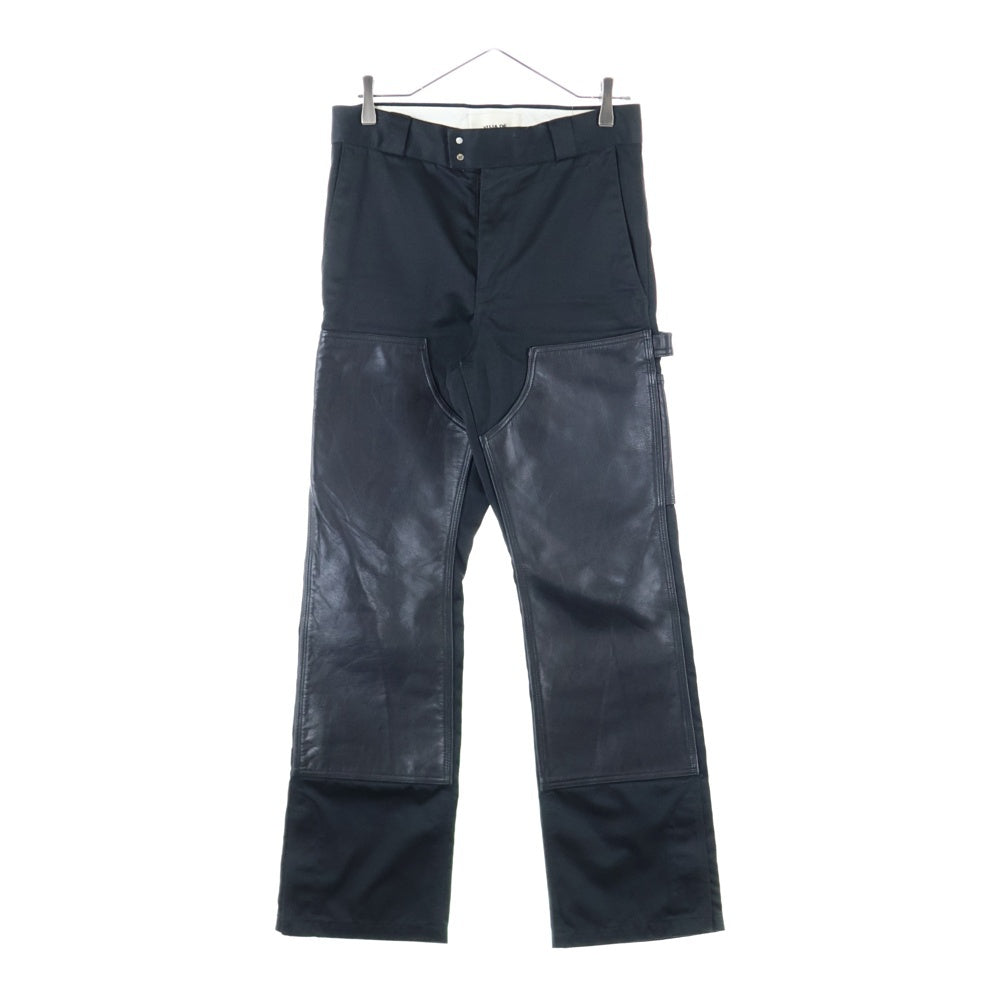 NO BRAND(ノーブランド) VUJA DE レザー ダブルニー ペインター ブラック