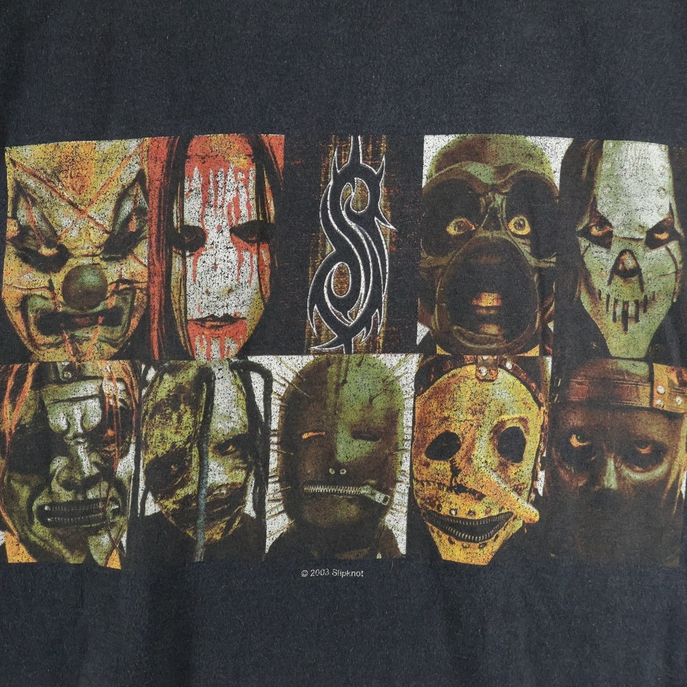 VINTAGE(ヴィンテージ) 00S SLIPKNOT スリップノット 両面プリント 半袖Tシャツ ブラック