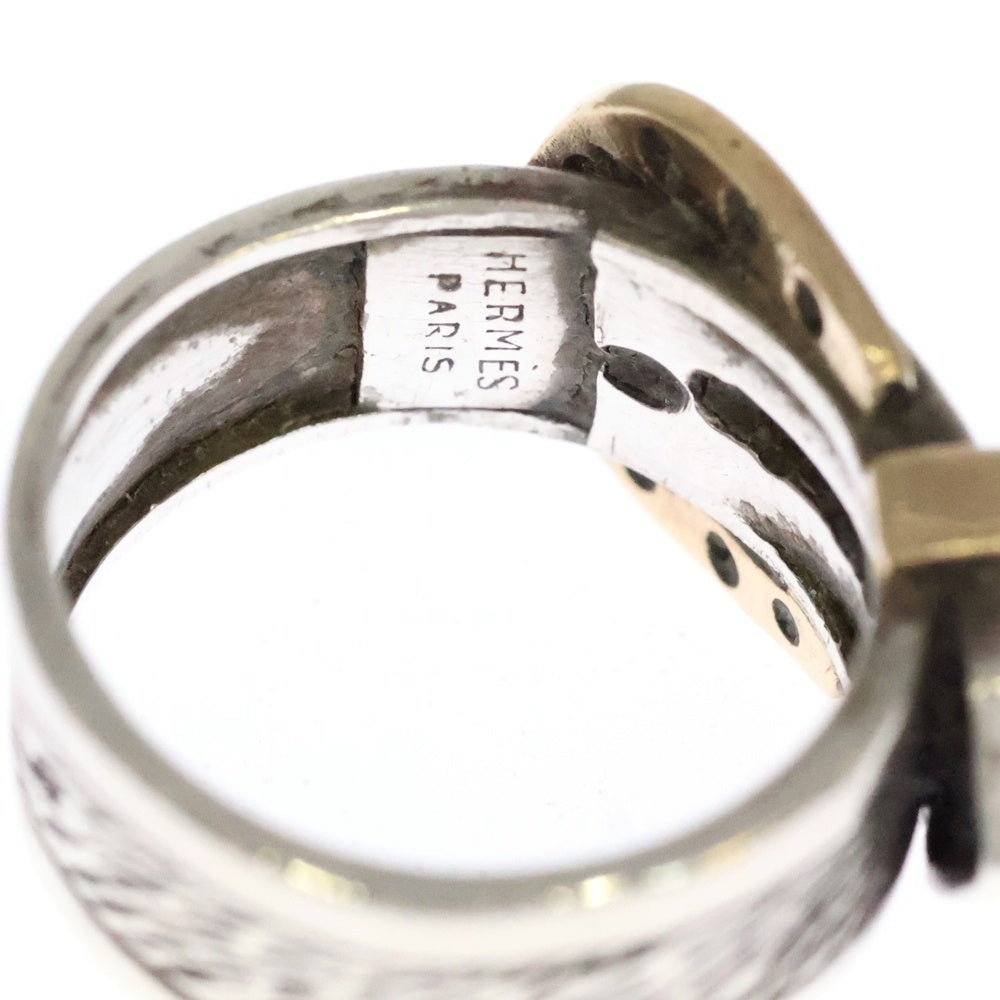 HERMES(エルメス) HORSESHOE BELT RING ホースシュー ベルト コンビ リング ゴールド/シルバー