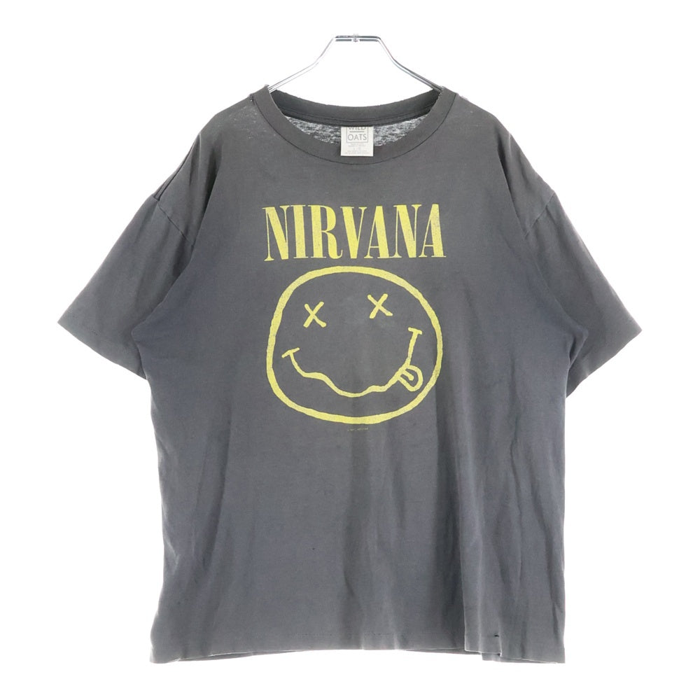 VINTAGE(ヴィンテージ) 90s NIRVANA SMILE ニルヴァーナ スマイル Tシャツ 半袖カットソーブラック