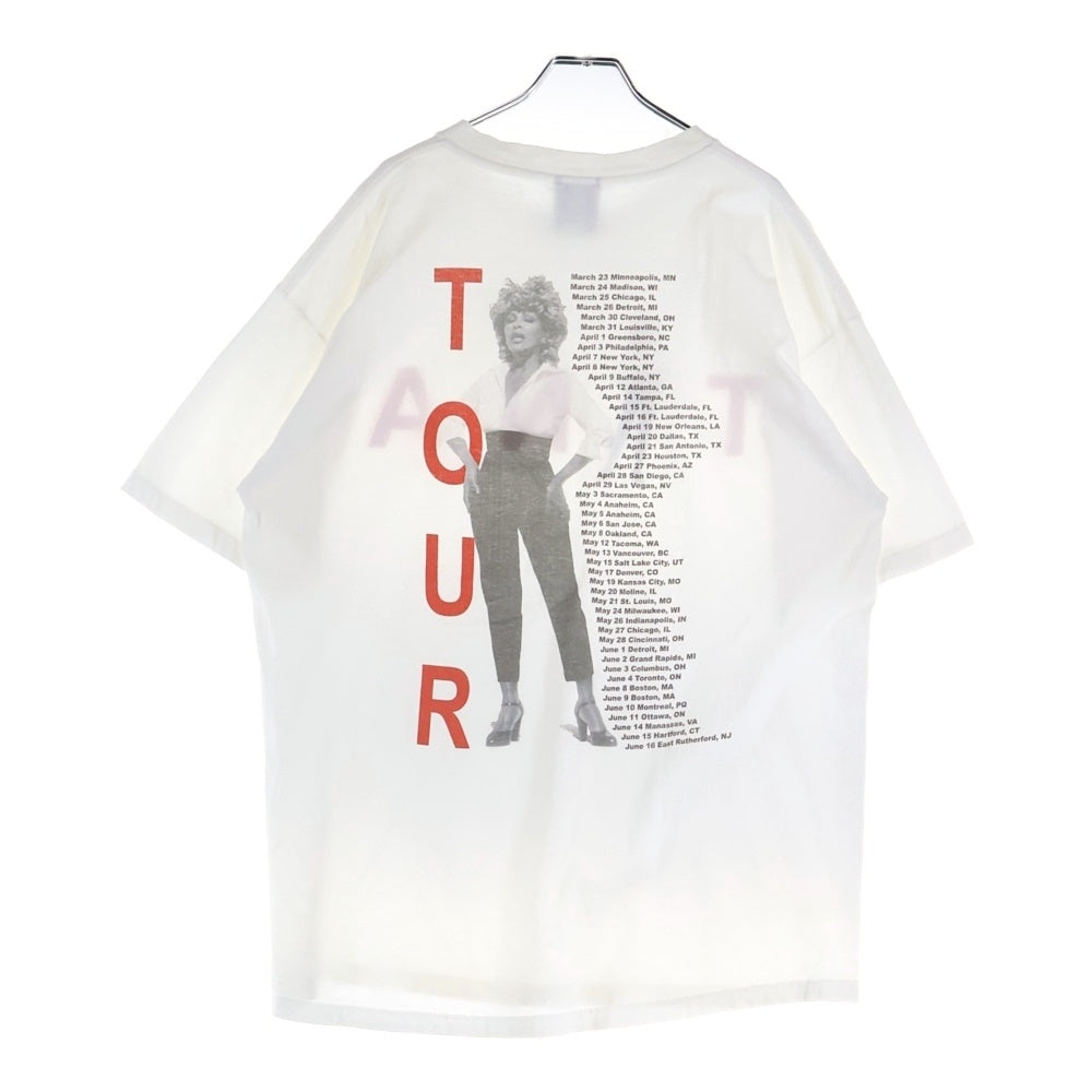 VINTAGE(ヴィンテージ) 90-00S TINA TURNER TWENTY FOUR SEVEN ティナ ターナー 両面プリント Tシャツ 半袖カットソー ホワイト