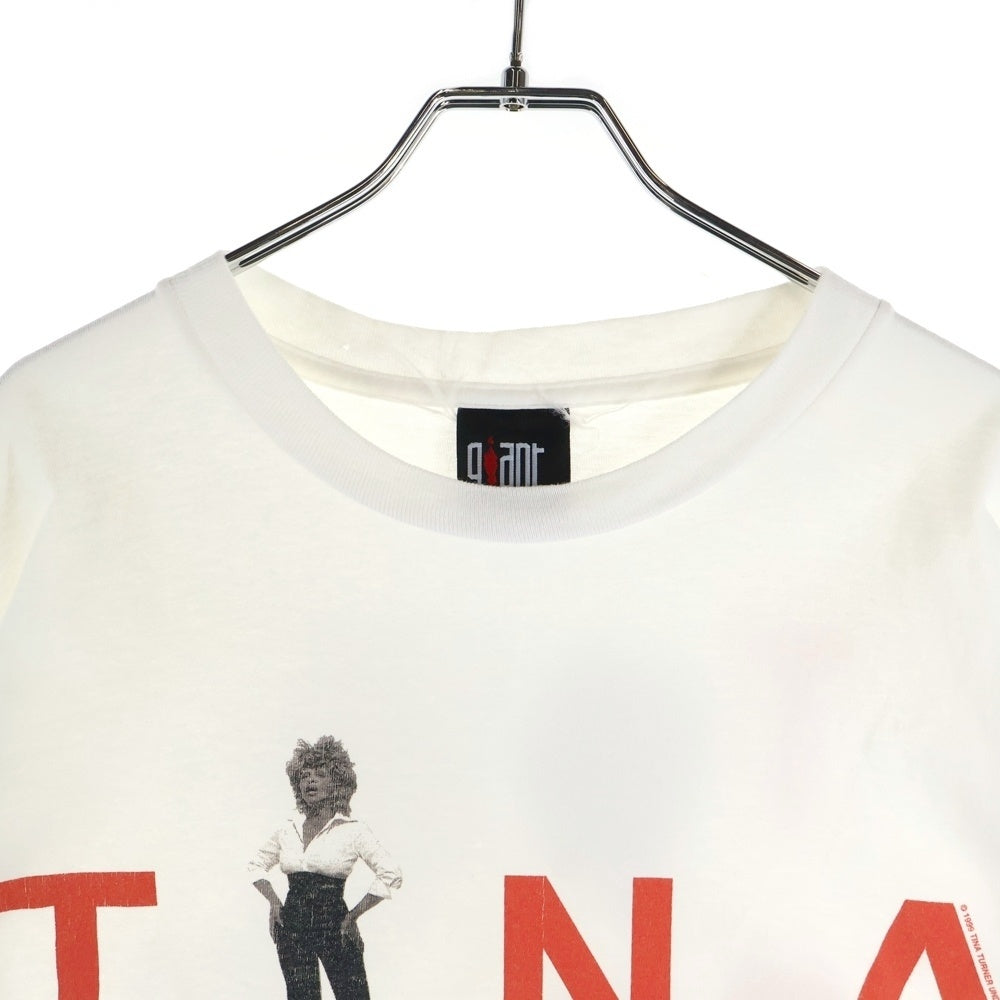VINTAGE(ヴィンテージ) 90-00S TINA TURNER TWENTY FOUR SEVEN ティナ ターナー 両面プリント Tシャツ 半袖カットソー ホワイト