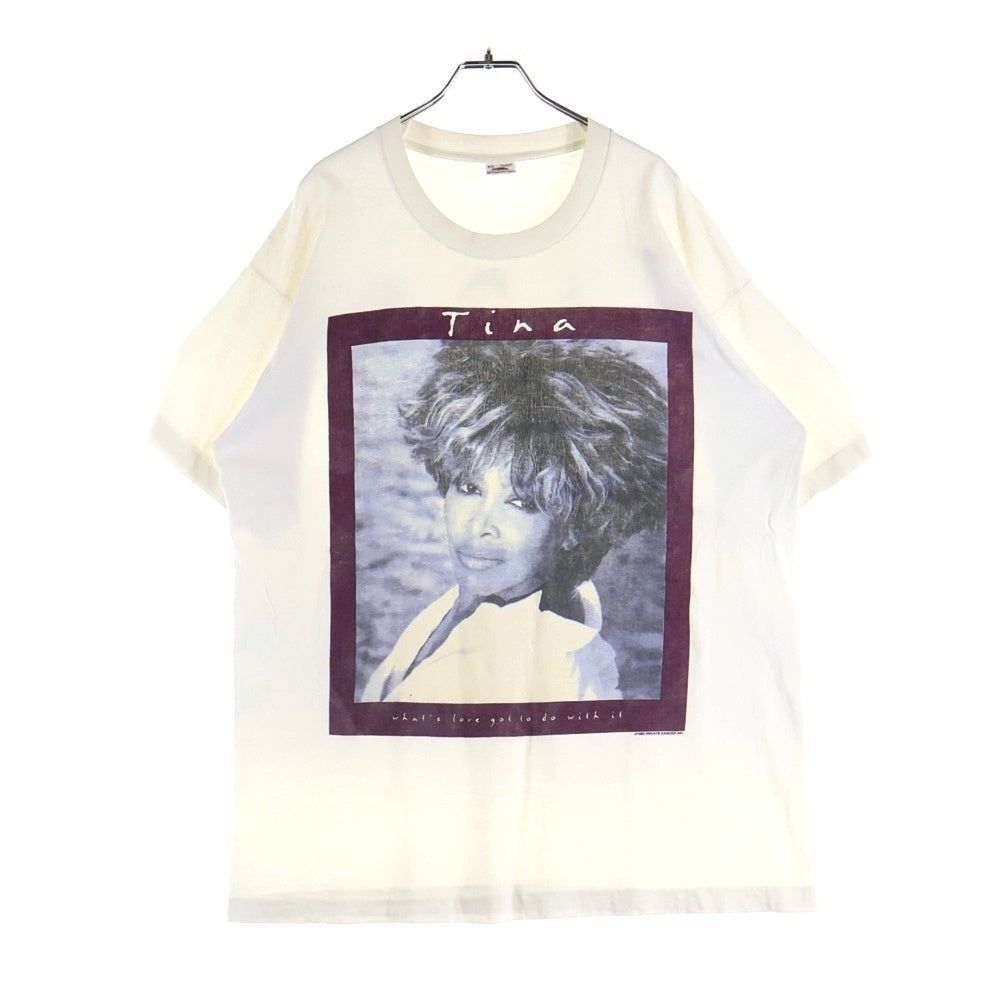 VINTAGE(ヴィンテージ) 90s TINA TURNER WHAT'S LOVE? TOUR ティナ ターナー 両面プリント Tシャツ 半袖カットソー ホワイト