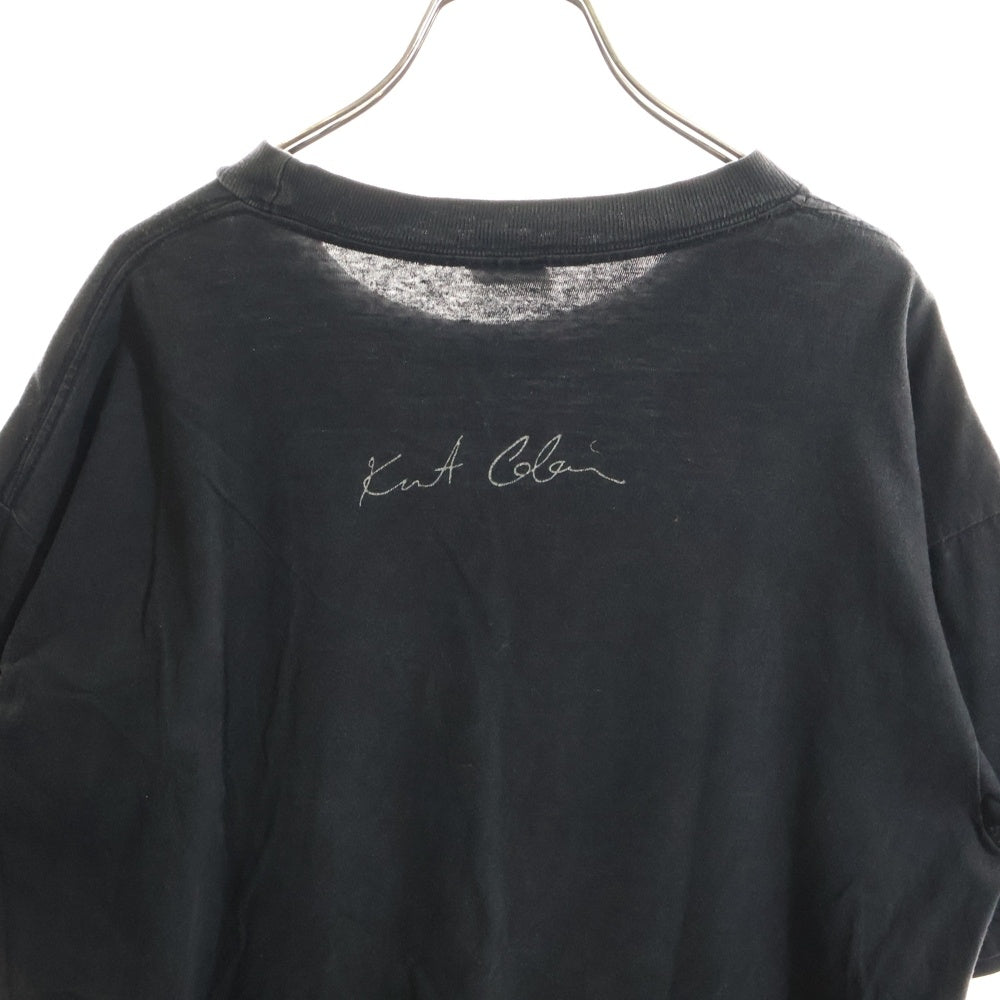 VINTAGE(ヴィンテージ) 90s NIRVANA KURT COBAIN MEMORIAL FACE カートコバーン 半袖Tシャツ ブラック