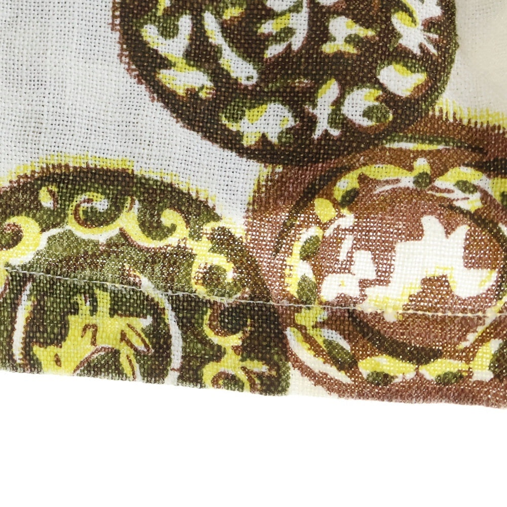 VINTAGE(ヴィンテージ) 60s INPORTED PURE LINEN OPEN COLLAR SHIRT リネン 半袖 オープンカラー シャツ 総柄 WPL 8016