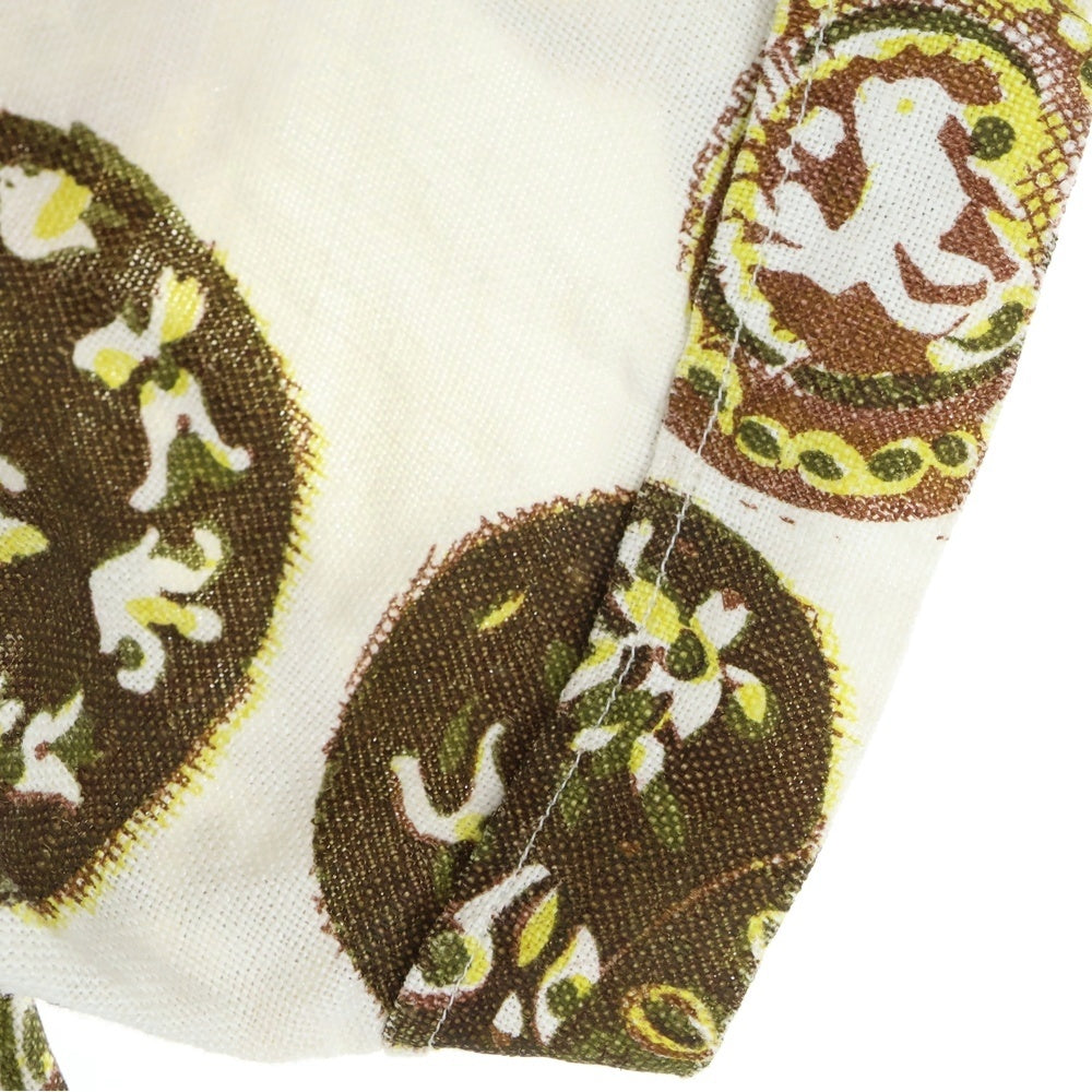 VINTAGE(ヴィンテージ) 60s INPORTED PURE LINEN OPEN COLLAR SHIRT リネン 半袖 オープンカラー シャツ 総柄 WPL 8016