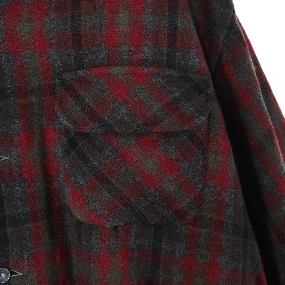 VINTAGE(ヴィンテージ) 60s TOWNCRAFT PENNEYS タウンクラフト ペニーズ ネルチェック 長袖シャツ レッド