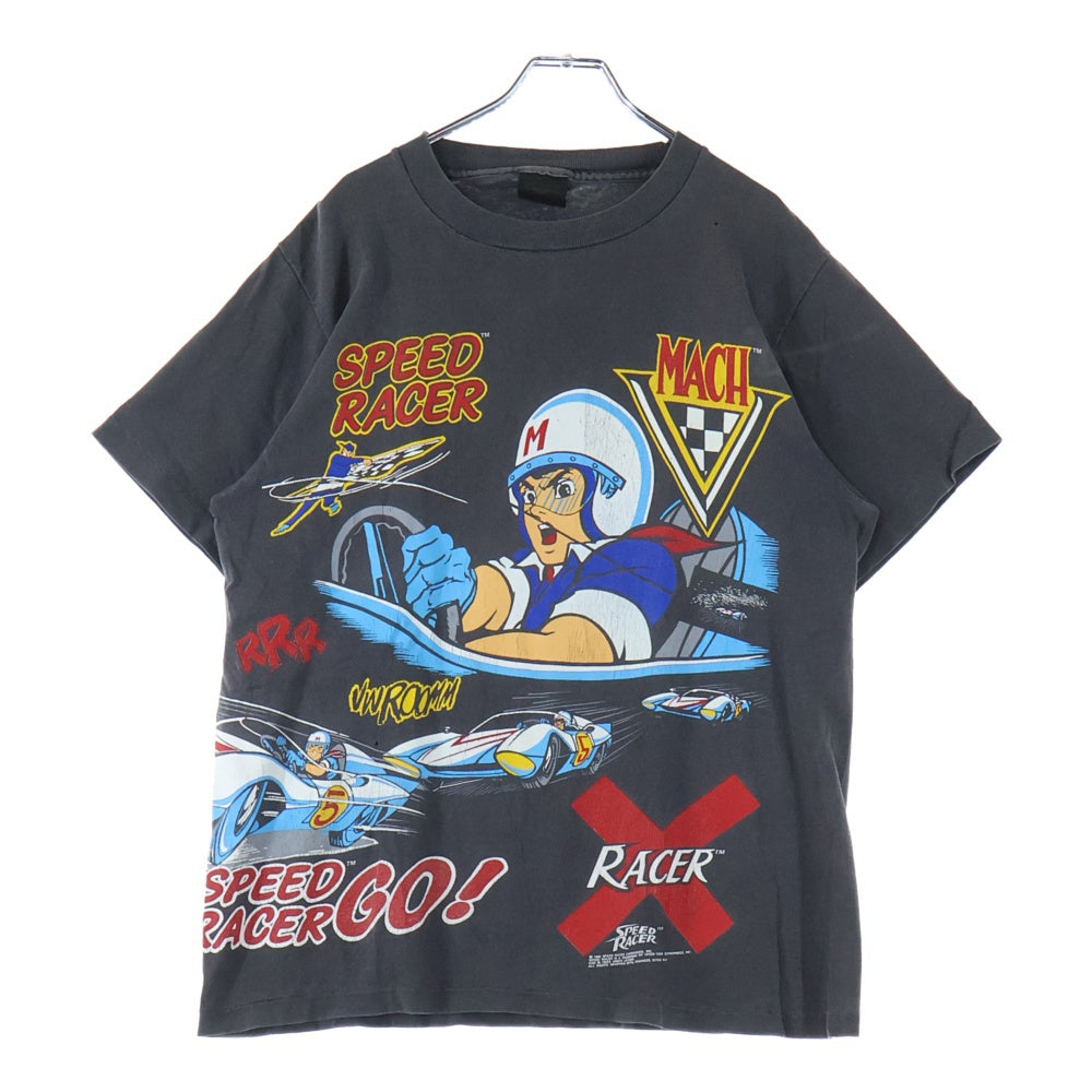 VINTAGE(ヴィンテージ) 90S SPEED RACER 1992 OVP スピードレーサー マッハGOGOGO オーバープリント 半袖Tシャツ ブラック