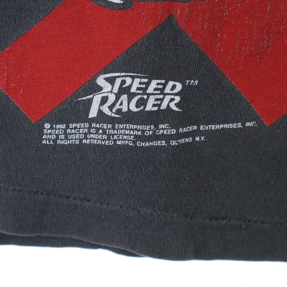 VINTAGE(ヴィンテージ) 90S SPEED RACER 1992 OVP スピードレーサー マッハGOGOGO オーバープリント 半袖Tシャツ ブラック