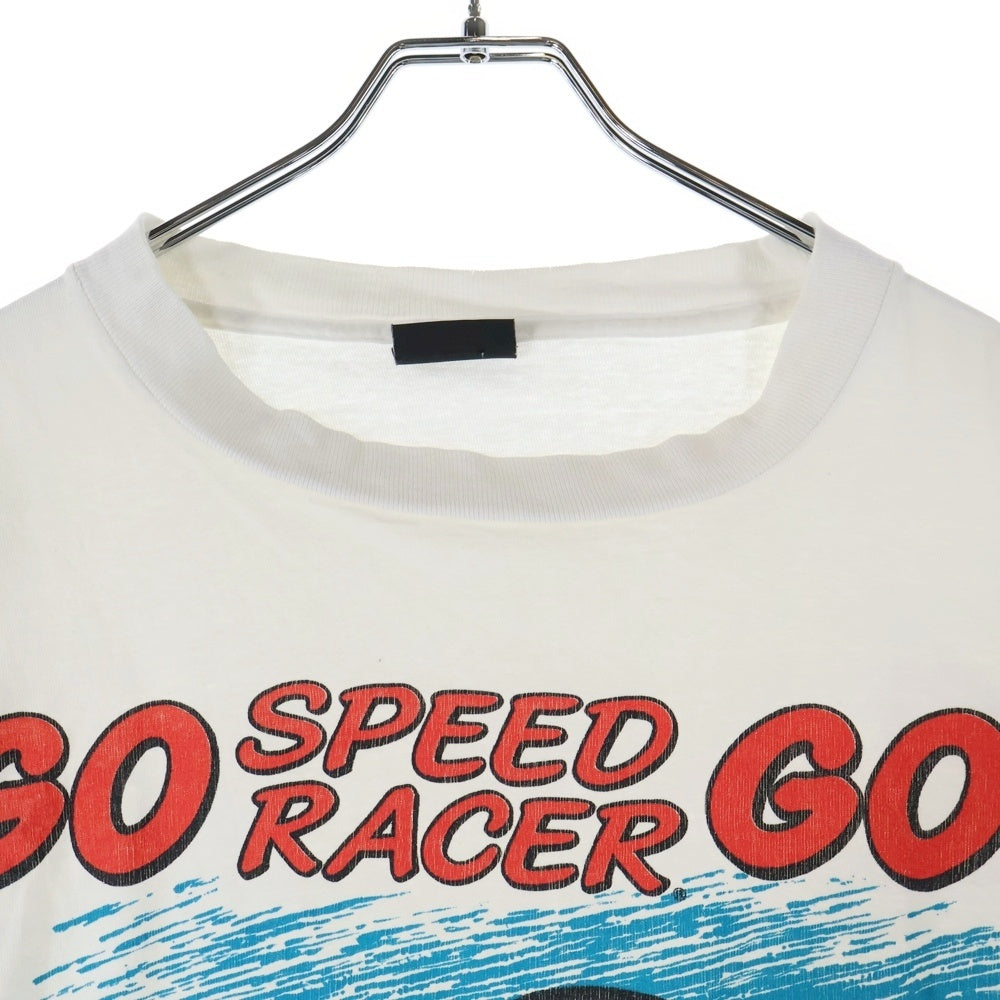 VINTAGE(ヴィンテージ) 90S SPEED RACER 1992 GO GO SPEED RACER スピードレーサー マッハGOGOGO プリント 半袖Tシャツ ホワイト