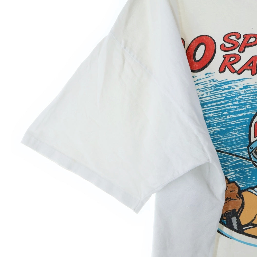 VINTAGE(ヴィンテージ) 90S SPEED RACER 1992 GO GO SPEED RACER スピードレーサー マッハGOGOGO プリント 半袖Tシャツ ホワイト