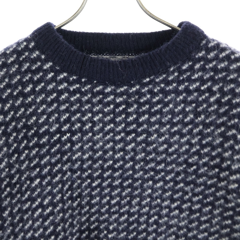 L.L.Bean(エルエルビーン) 80S Bird's-Eye バーズアイ アクリル混 ウールニット セーター ネイビー