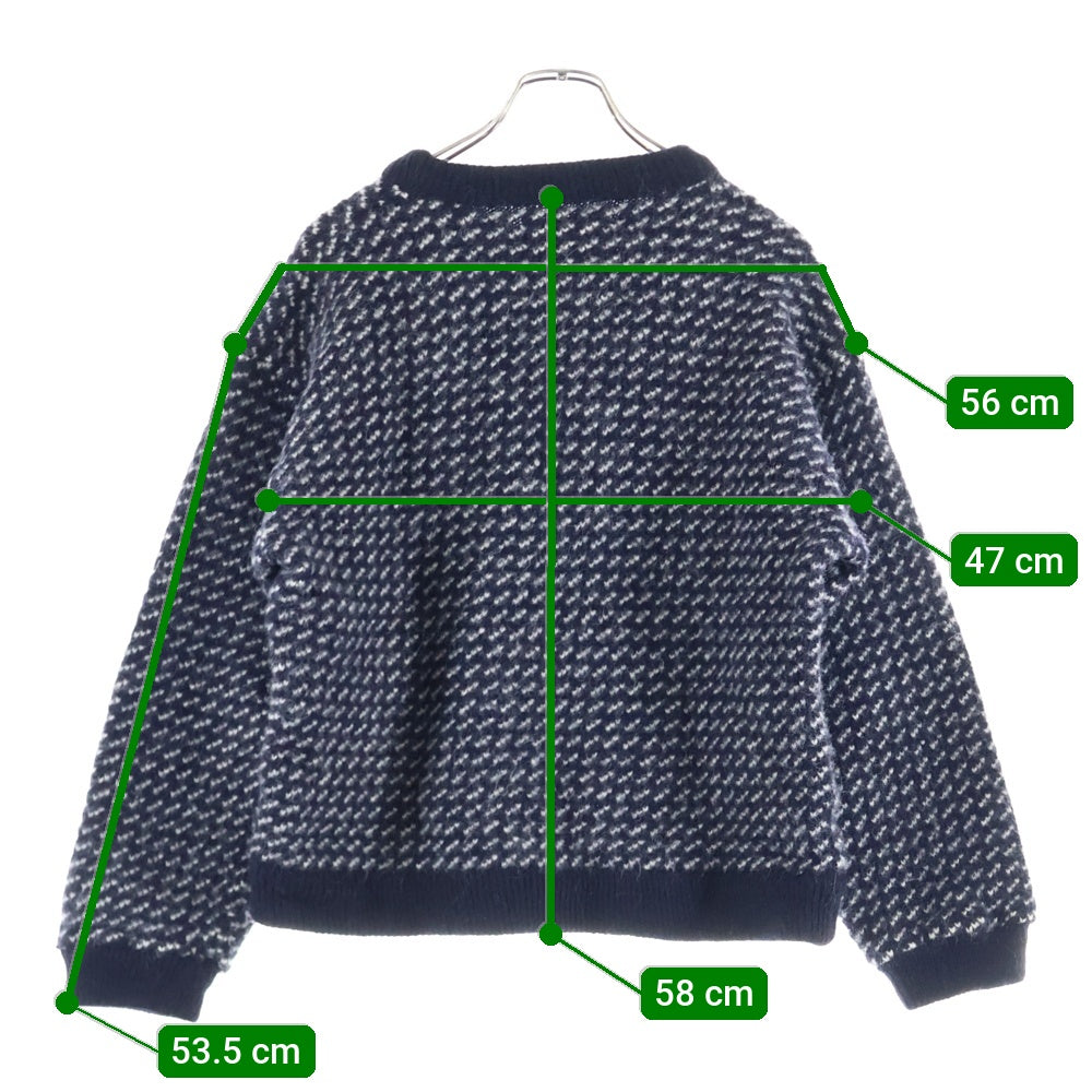 L.L.Bean(エルエルビーン) 80S Bird's-Eye バーズアイ アクリル混 ウールニット セーター ネイビー