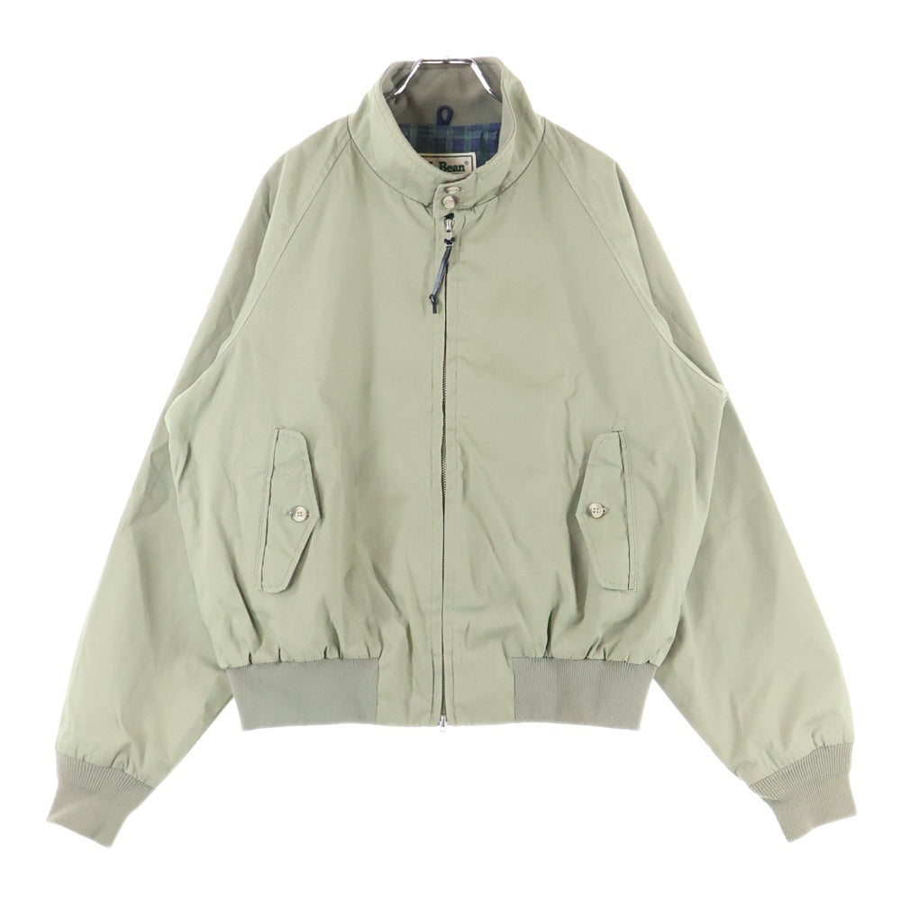 L.L.Bean(エルエルビーン) 80-90S 裏地チェック ハイネック ジップアップ ハリントン ジャケット ベージュ