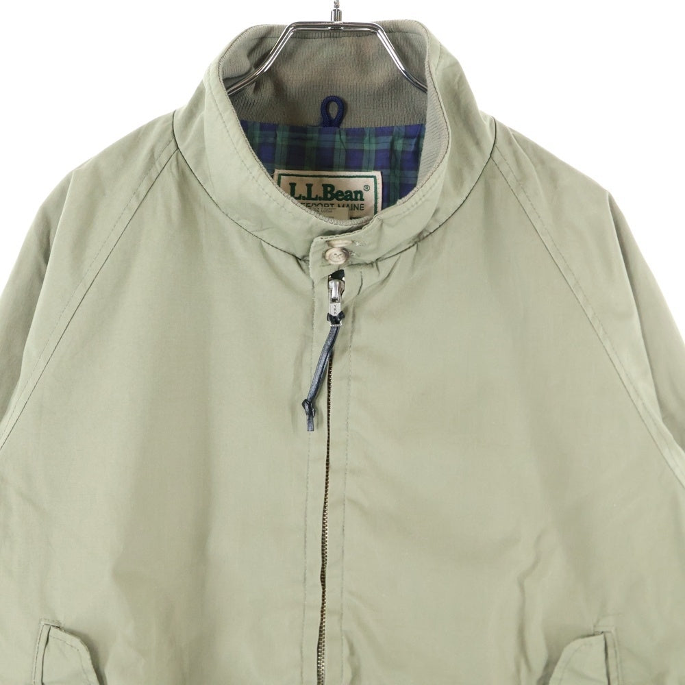 L.L.Bean(エルエルビーン) 80-90S 裏地チェック ハイネック ジップアップ ハリントン ジャケット ベージュ