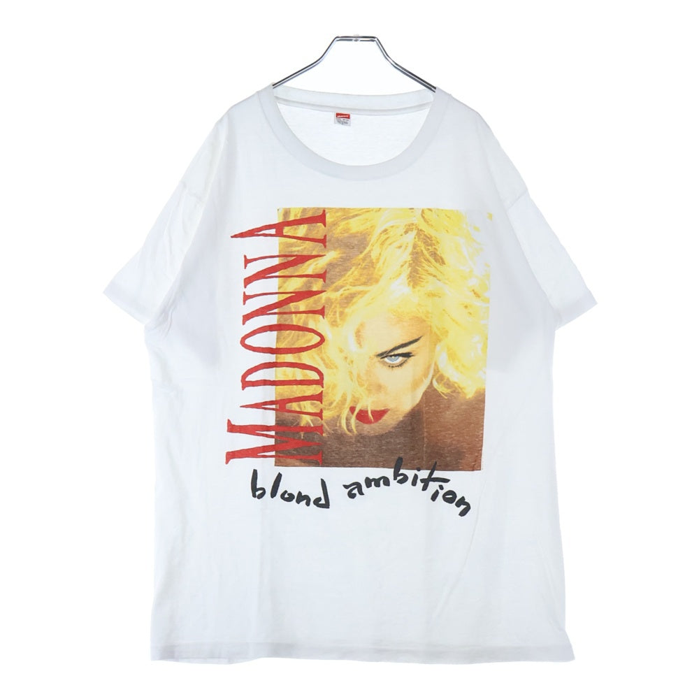 VINTAGE(ヴィンテージ) 90s MADONNA BLOND AMBITION TOUR マドンナ フロントプリント Tシャツ 半袖カットソー ホワイト