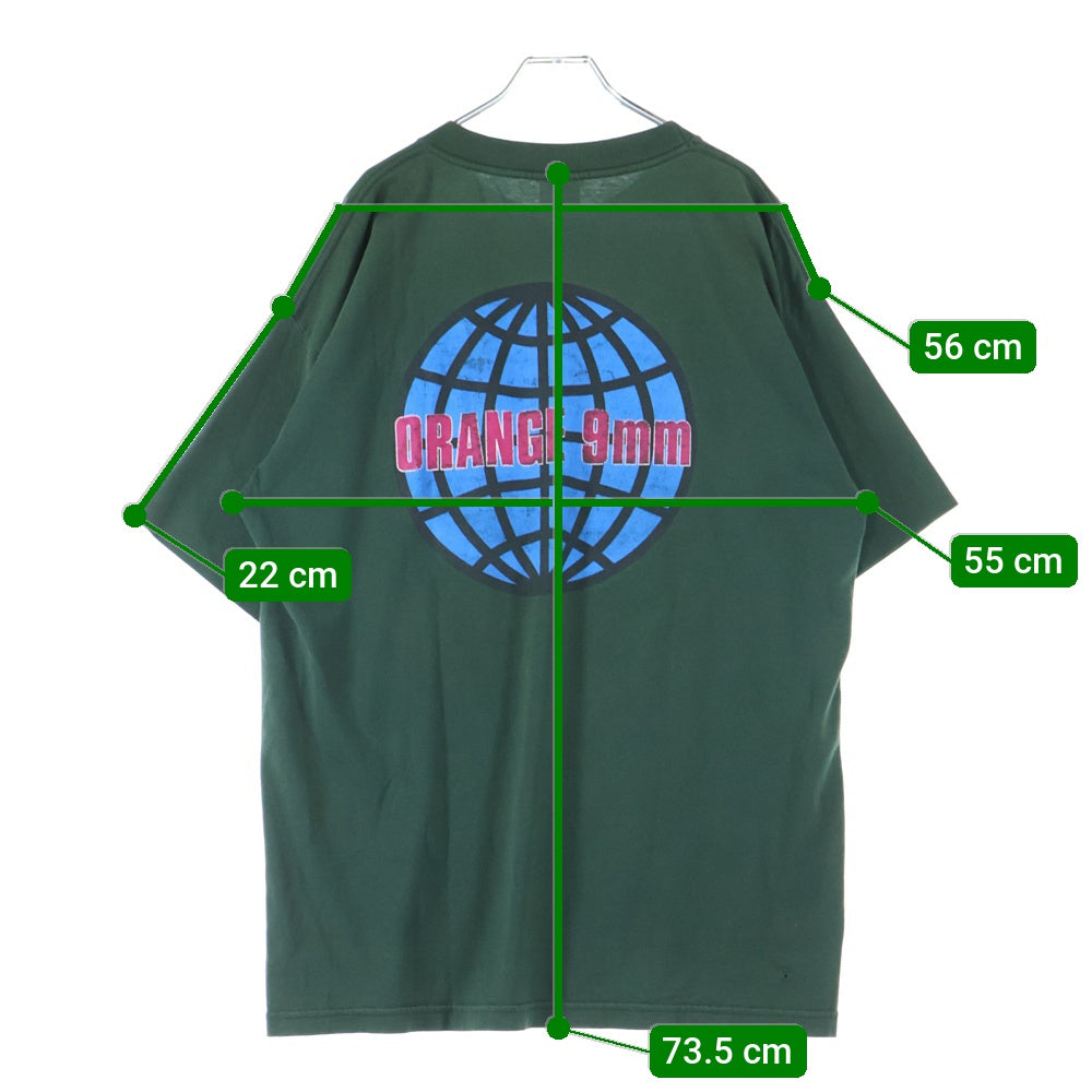 VINTAGE(ヴィンテージ) 90s ORANGE 9mm CONCERT TOUR オレンジナインミリメーター 両面プリント Tシャツ 半袖カットソー グリーン