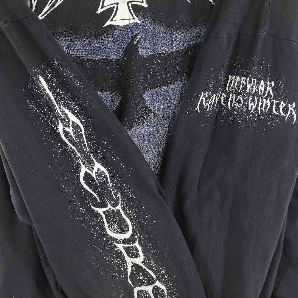 VINTAGE(ヴィンテージ) 90s Immortal Nebular Ravens 両面プリント 長袖Tシャツ ロングスリーブ ブラック
