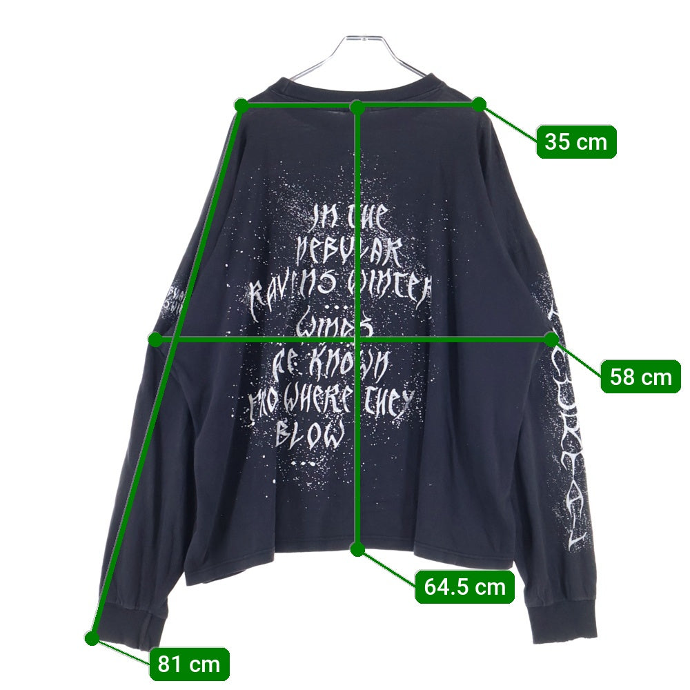 VINTAGE(ヴィンテージ) 90s Immortal Nebular Ravens 両面プリント 長袖Tシャツ ロングスリーブ ブラック
