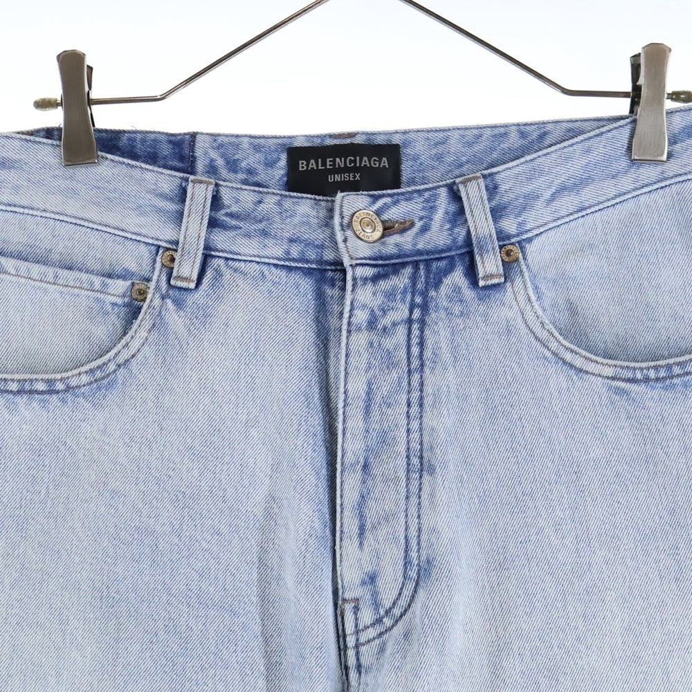 BALENCIAGA(バレンシアガ) 23AW ダメージ加工バギーデニムパンツ インディゴ 745213 TDW14