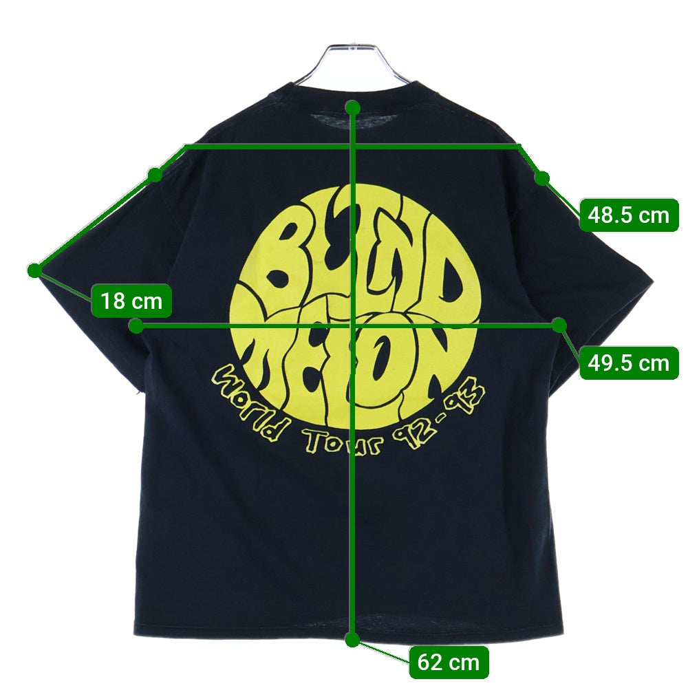 VINTAGE(ヴィンテージ) 90S BLIND MELON CRAMMED IN A VAN TOUR 92-93 ブラインドメロン 両面プリント 半袖Tシャツ ブラック