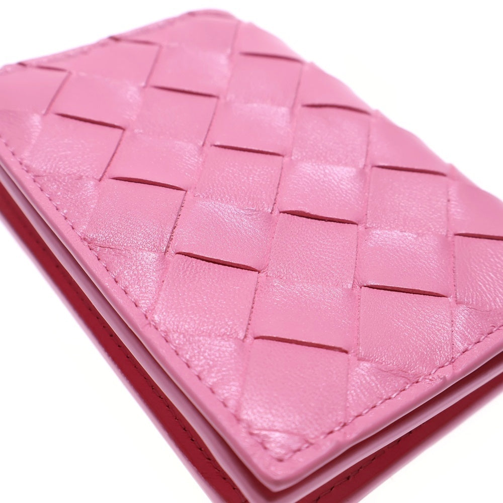 BOTTEGA VENETA(ボッテガヴェネタ) イントレチャート レザー カードケース ピンク