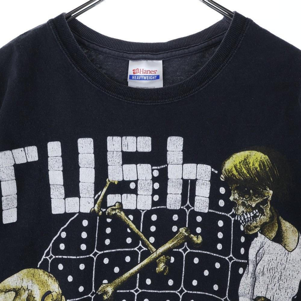VINTAGE(ヴィンテージ) 00s RUSH ROLL THE BONES ラッシュ ロール ザボーンズ 両面プリント Tシャツ 半袖カットソーブラック