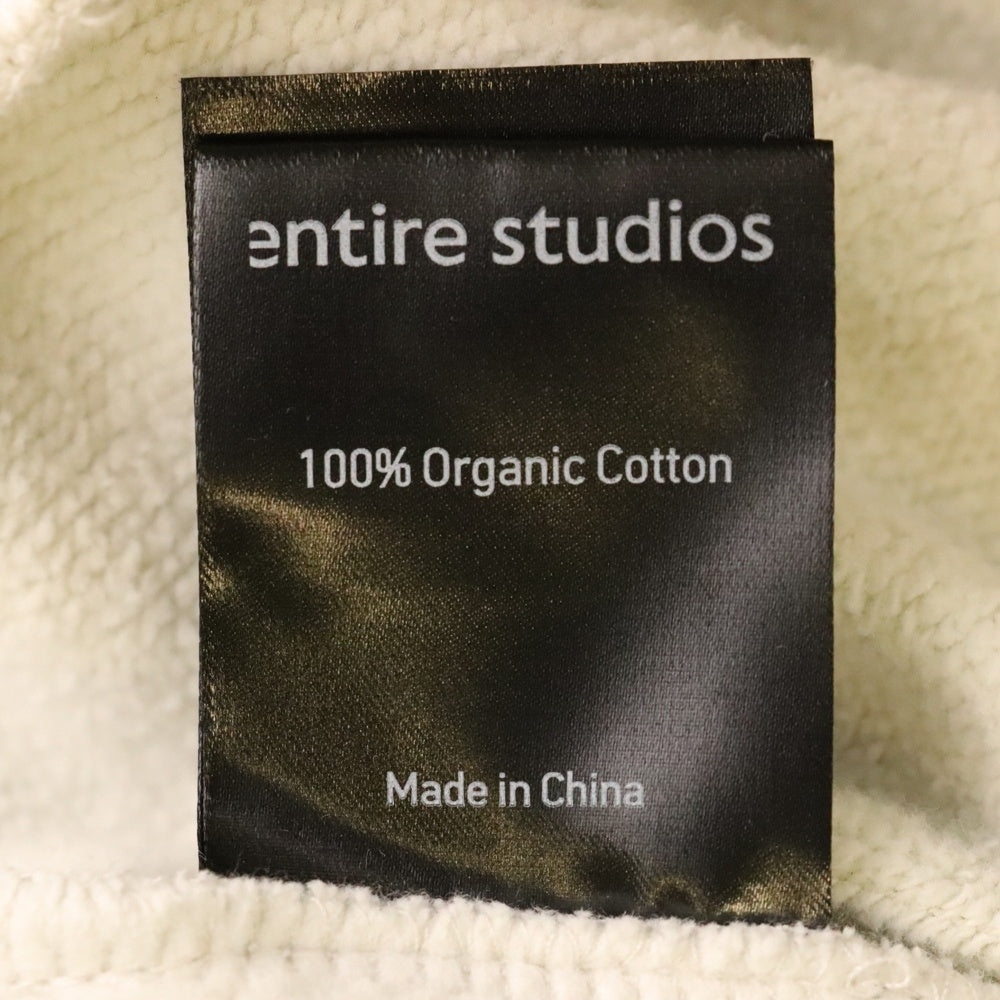 entire studios(エンタイア スタジオ) ETERNAL ZIP SOOT フルジップアップ パーカー ホワイト ES2202