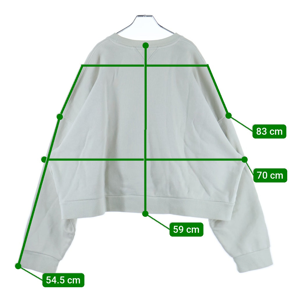 entire studios(エンタイア スタジオ) BOX CREW ボックスシルエット クルーネック スウェット ホワイト ES2126