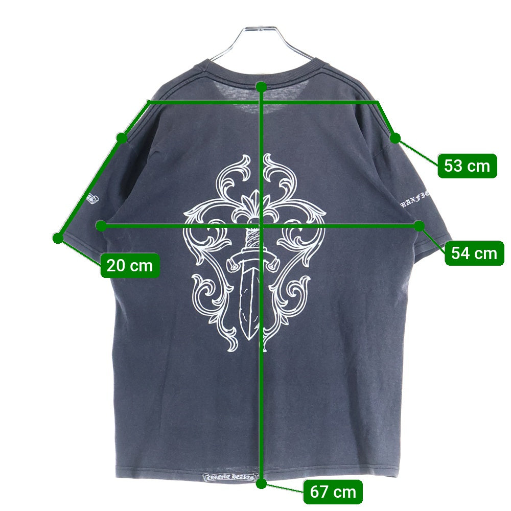 CHROME HEARTS(クロムハーツ) OLD MAXFIELD COLLABORATION BIG DAGGER TEE マックスフィールド胸ポケット バックダガープリント anvil タグ 半袖Tシャツ カットソー