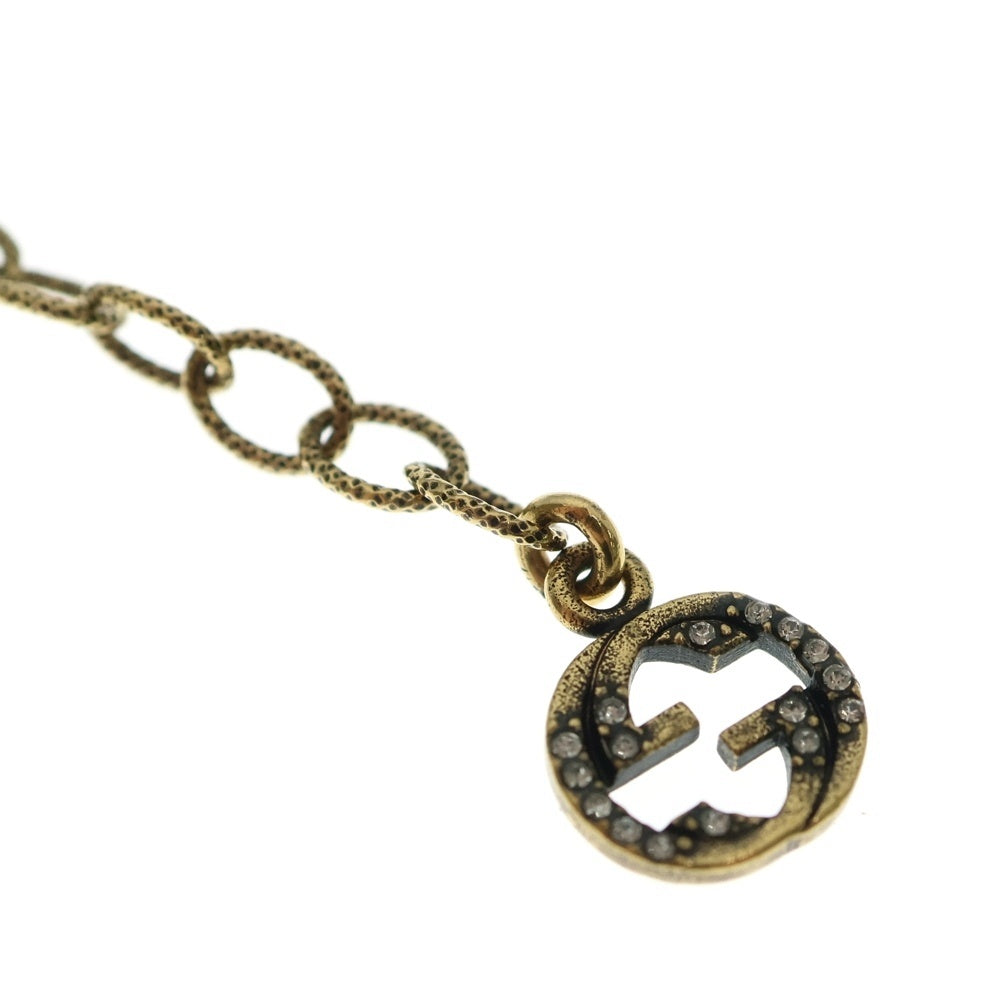 GUCCI(グッチ) BEE PEARL ビー パール インターロッキング G ネックレス ゴールド