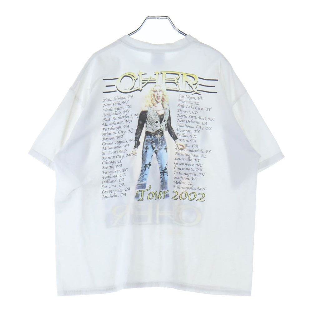 VINTAGE(ヴィンテージ) 00s CHER THE FAREWELL TOUR シェール ツアー Tシャツ 半袖カットソー ホワイト