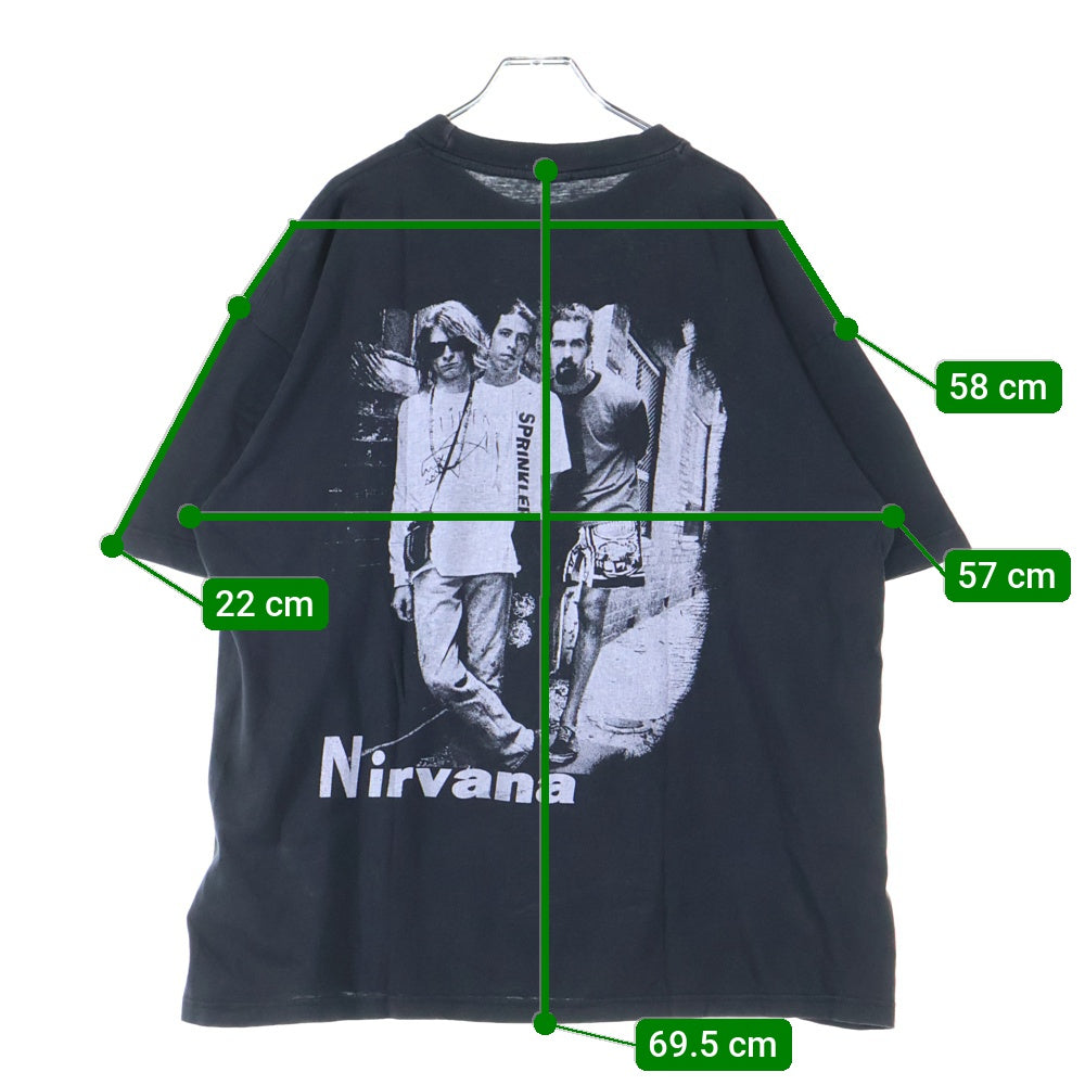 VINTAGE(ヴィンテージ) 90-00s NIRVANA KURT COBAIN BOOTLEG ニルヴァーナ カートコバーン Tシャツ 半袖カットソー ブラック