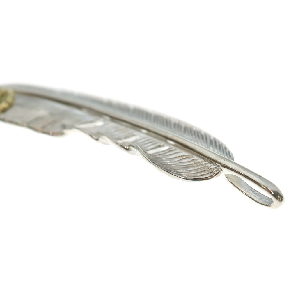 TADY & KING(タディアンドキング) 特大SVフェザーペンダント GPイーグル ネックレストップ 右向き シルバー/ゴールド