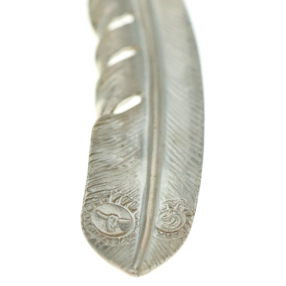 TADY & KING(タディアンドキング) 特大SVフェザーペンダント GPローズ ネックレストップ 右向き シルバー/ゴールド