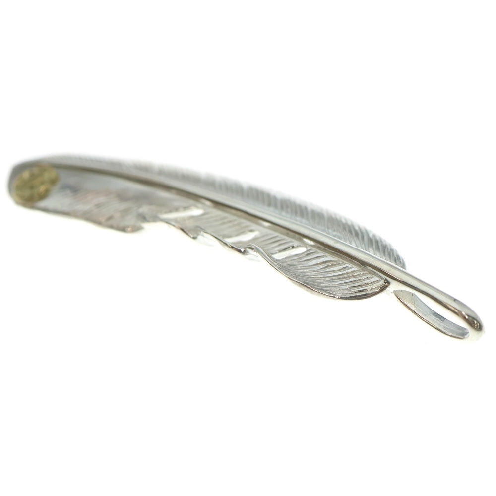 TADY & KING(タディアンドキング) 特大SVフェザーペンダント GPローズ ネックレストップ 右向き シルバー/ゴールド