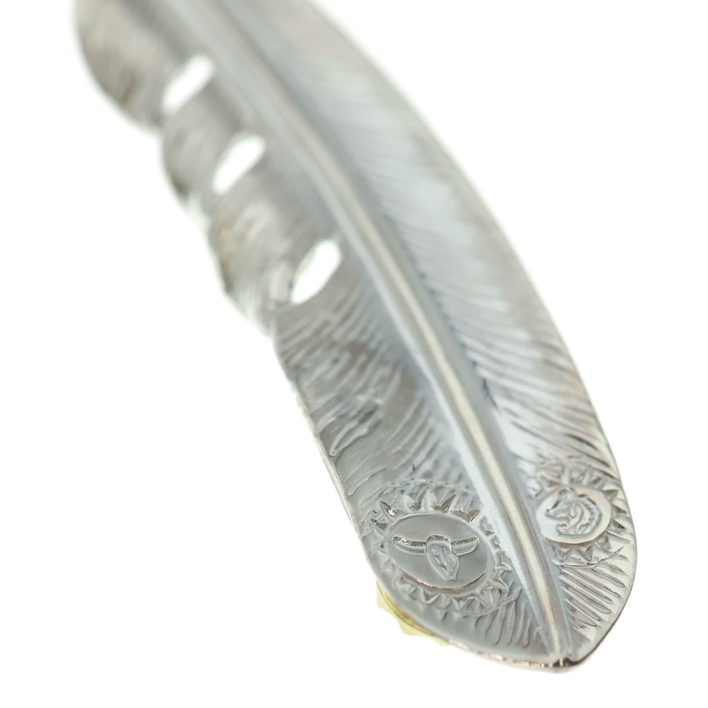 TADY & KING(タディアンドキング) 特大SVフェザーペンダント GPイーグル ネックレストップ 右向き シルバー/ゴールド