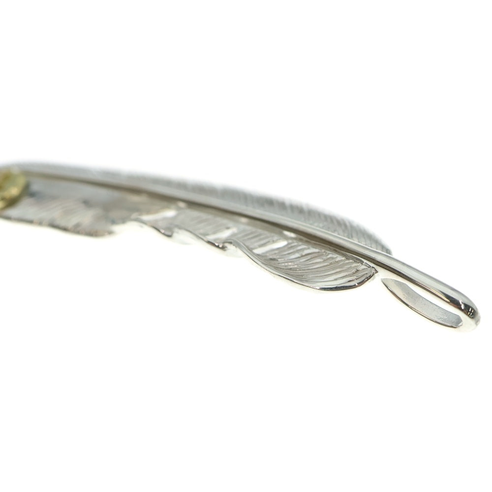 TADY & KING(タディアンドキング) 特大SVフェザーペンダント GPイーグル ネックレストップ 右向き シルバー/ゴールド