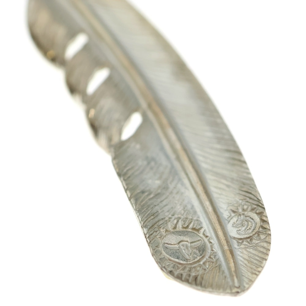 TADY & KING(タディアンドキング) 特大SVフェザーペンダント GPインディアン ネックレストップ 右向き シルバー/ゴールド