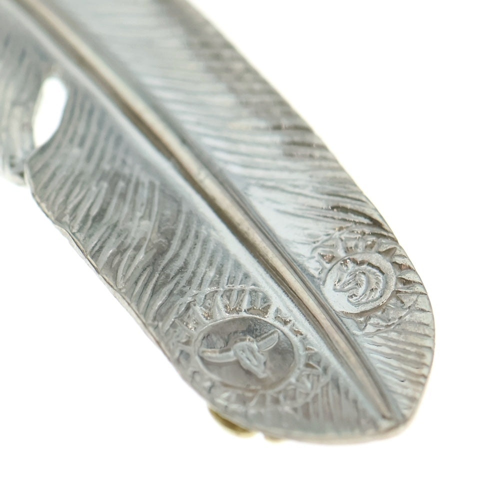 TADY & KING(タディアンドキング) 特大SVフェザーペンダント GPローズ ネックレストップ 右向き シルバー/ゴールド