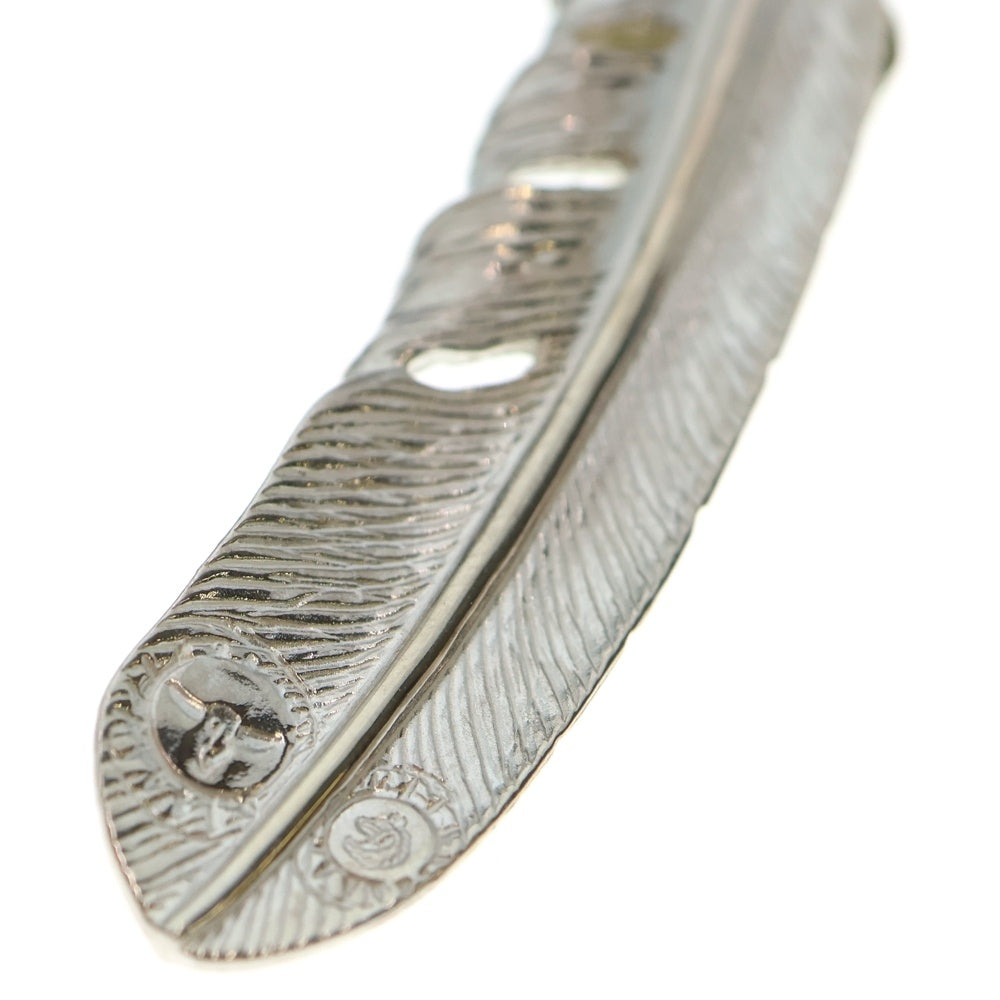 TADY & KING(タディアンドキング) 特大ハートK18フェザー金縄ターコイズ ネックレストップ 右向き シルバー/ゴールド