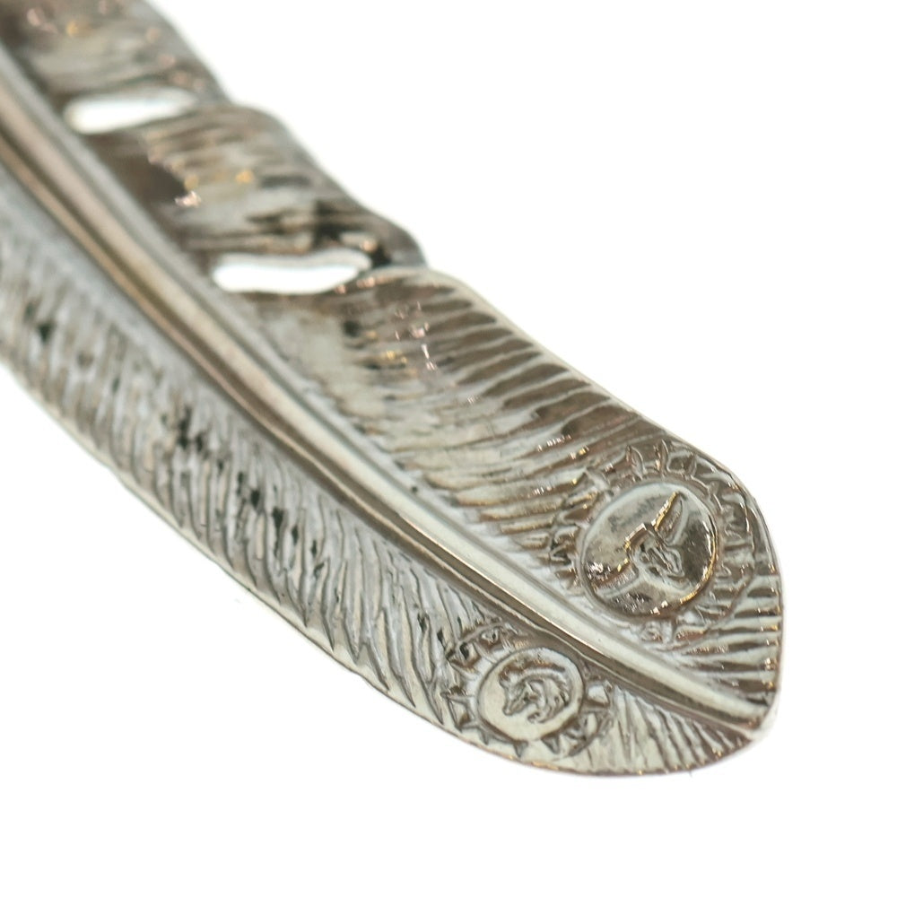 TADY & KING(タディアンドキング) 特大ハートK18フェザー金縄スパイダーターコイズ ネックレストップ 左向き シルバー/ゴールド