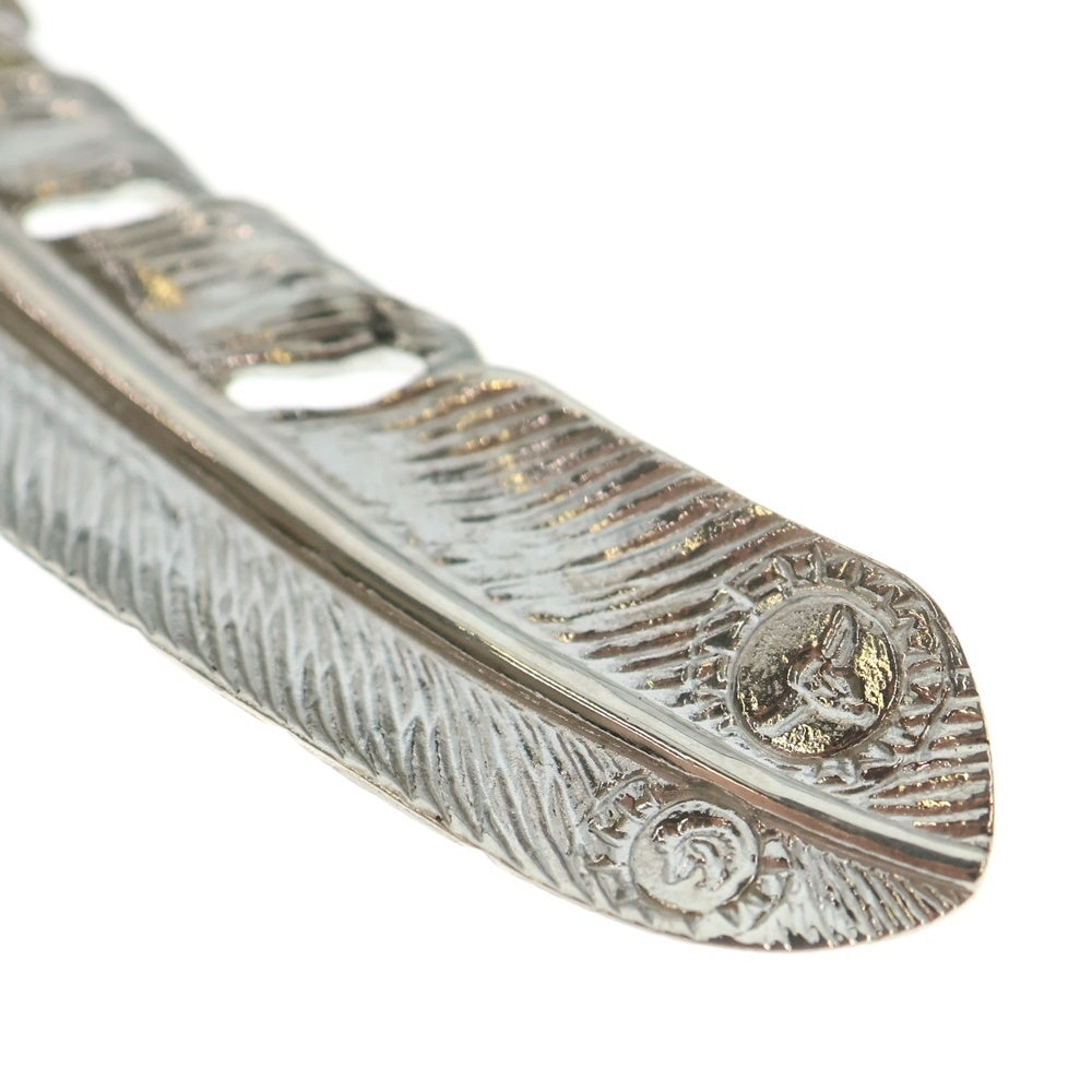 TADY & KING(タディアンドキング) ハートSVフェザー銀縄ターコイズ 特大フェザー ペンダントトップ 左向き シルバー