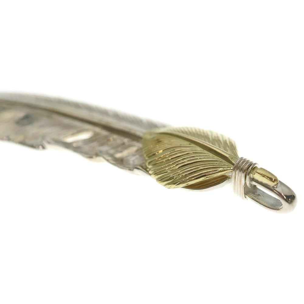 TADY & KING(タディアンドキング) K18ハートSVフェザー 上金特大フェザー右向き シルバー/ゴールド