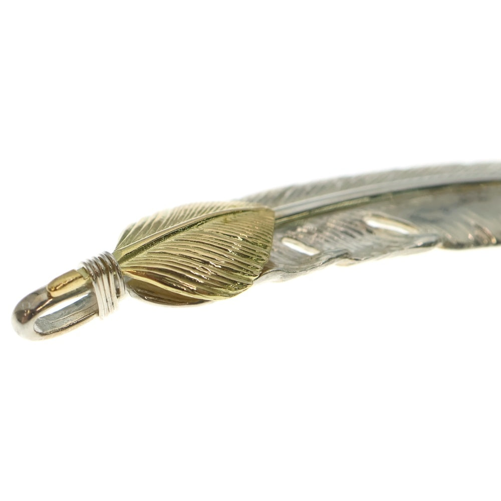 TADY & KING(タディアンドキング) K18ハートSVフェザー 上金特大フェザー左向き シルバー/ゴールド