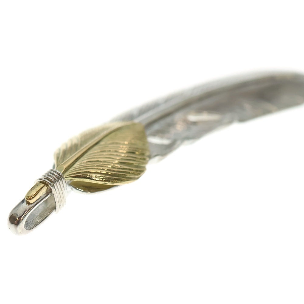 TADY & KING(タディアンドキング) K18ハートSVフェザー 上金特大フェザー左向き シルバー/ゴールド