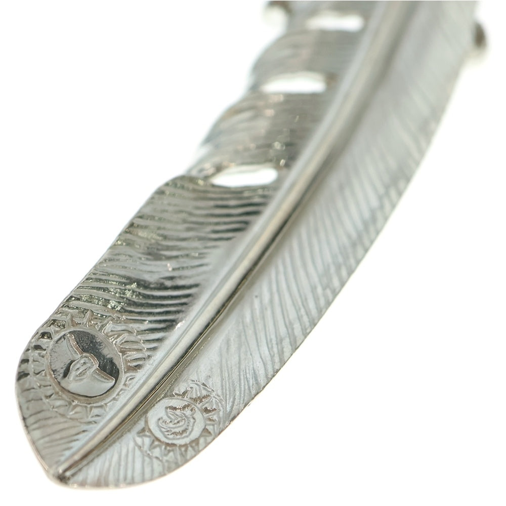 TADY & KING(タディアンドキング) 銀爪 ツメSVフェザーGPウルフ 特大フェザーペンダント シルバー/ゴールド 右向き